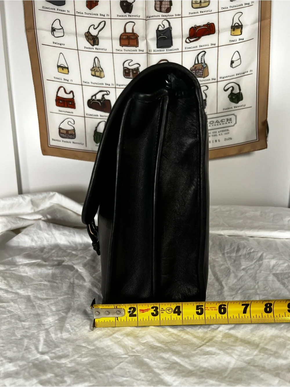 VTG Coach Black Leather Lexington Briefcase 8006 Made in USA with Paperwork